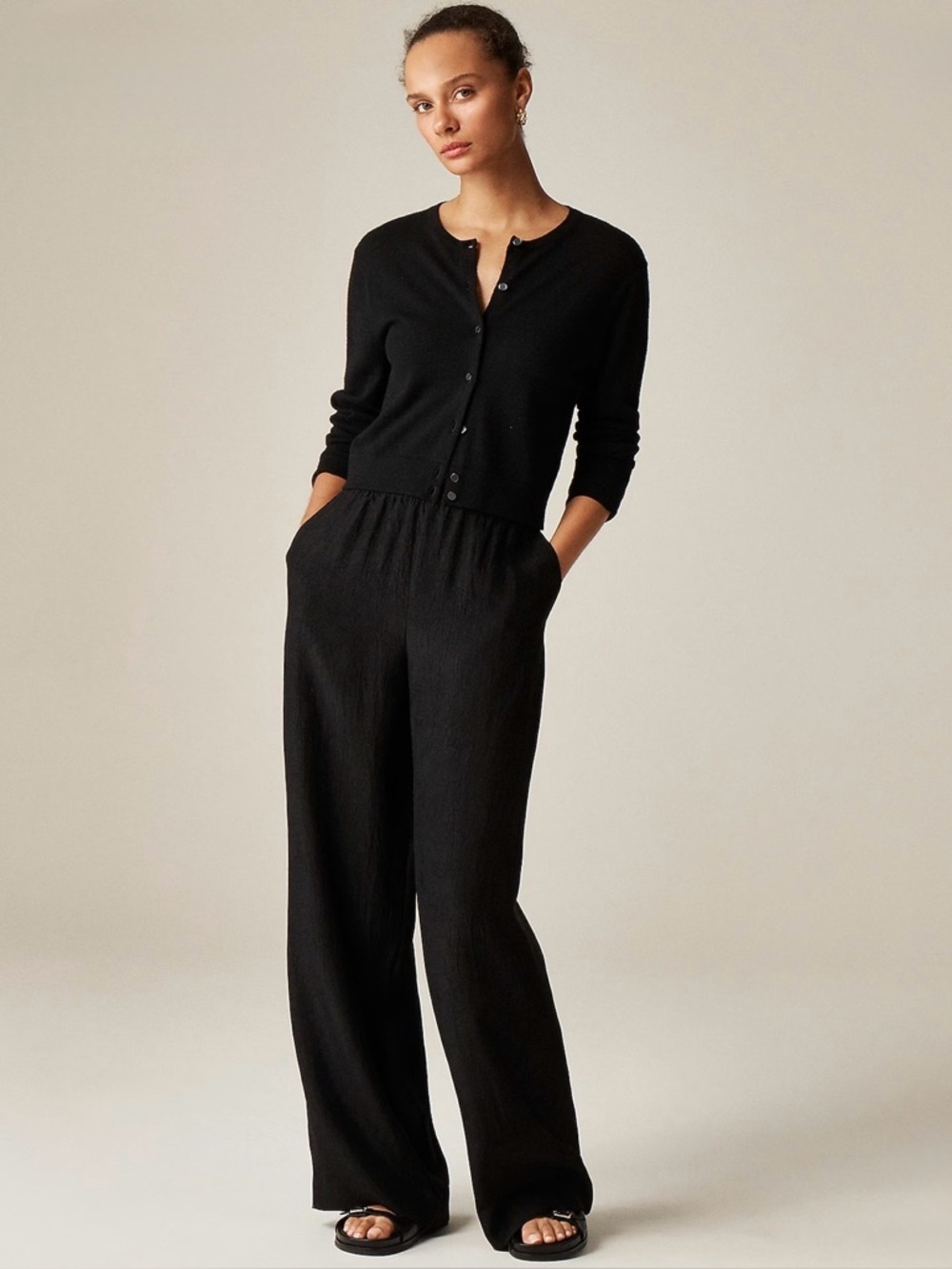 NWT! J. CREW Women’s Featherweight Cashmere Cardigan Jet Black Size XS *see note - Picture 11 of 16